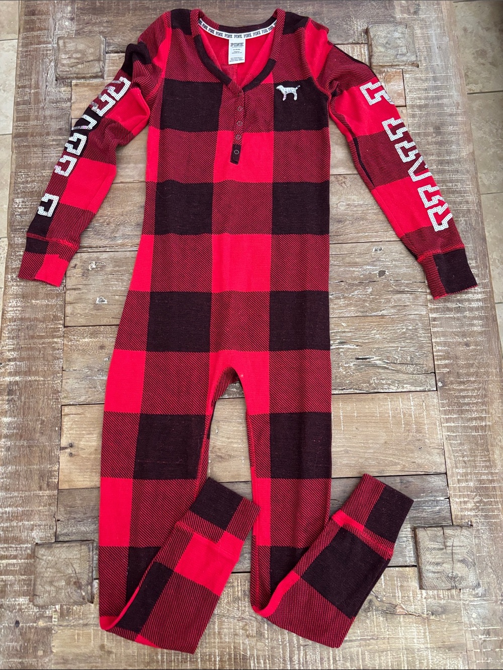 PINK Victoria’s Secret Onesie Dropseat w/sequins